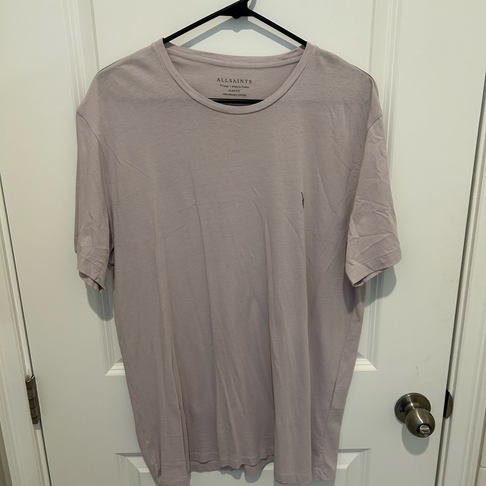 All Saints Men's Light purple T-Shirt